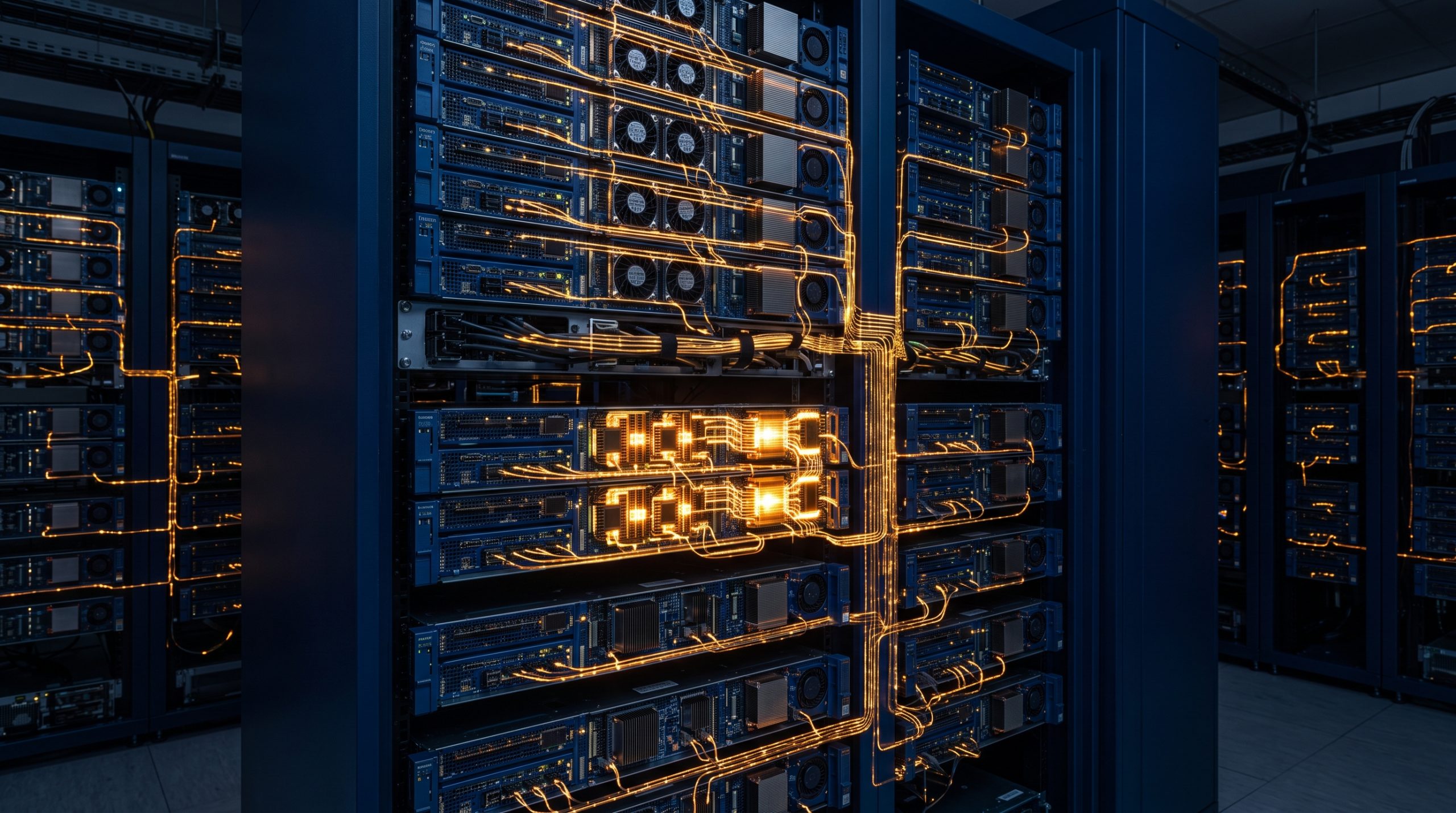 Distributed AI inference cluster with accelerator trays and memory pathways