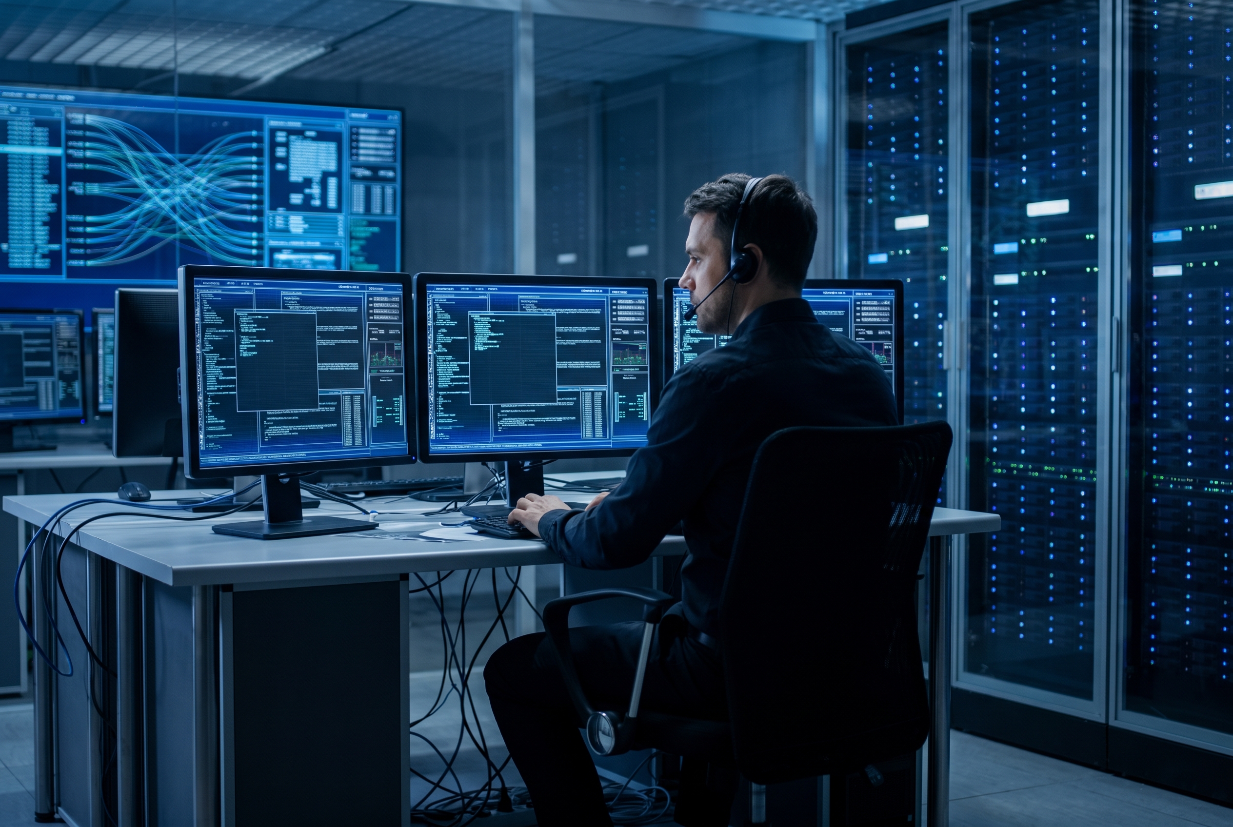 Developer reviewing AI agent tool-call infrastructure
