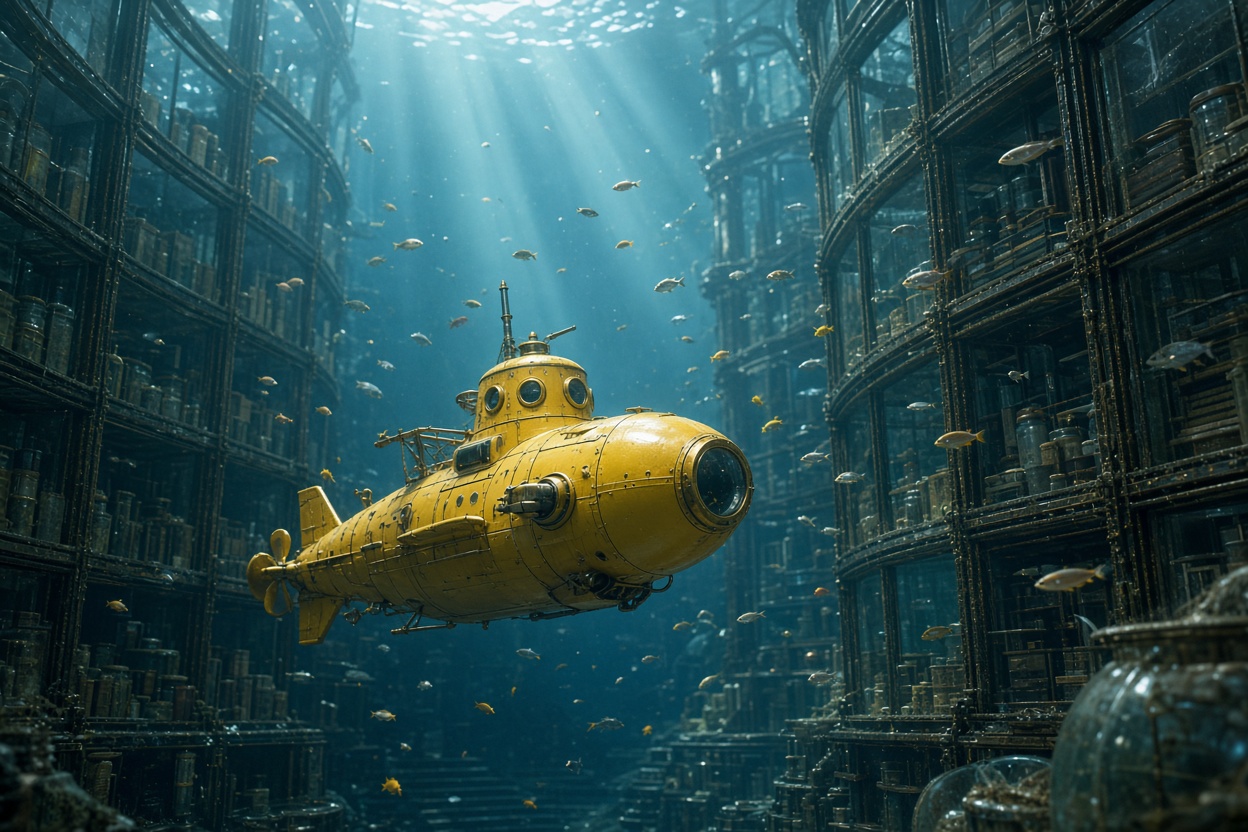 Grok Imagine Image V2 underwater library comparison test