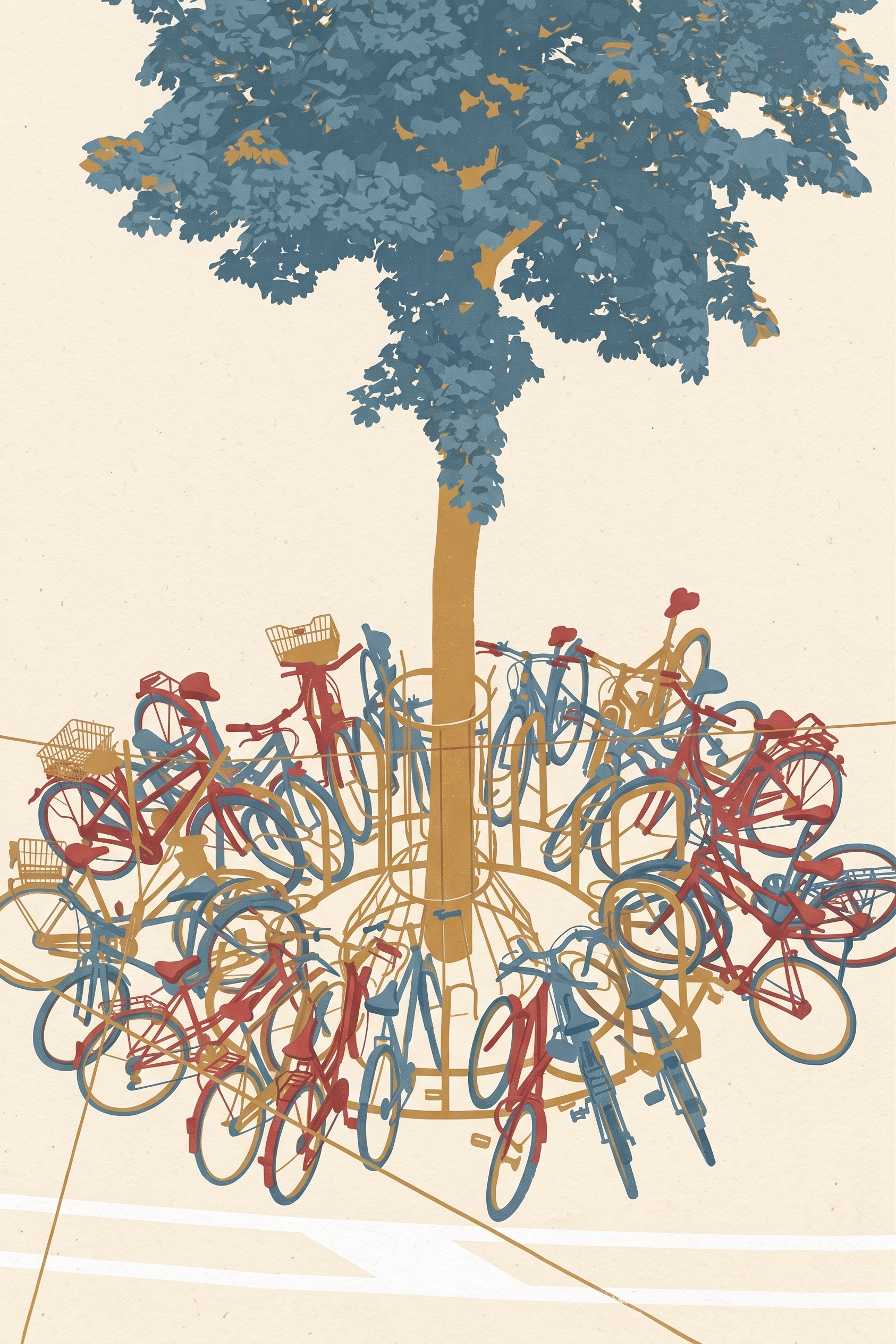 Nano Banana 2 image editing test converting a street photo into editorial screenprint art