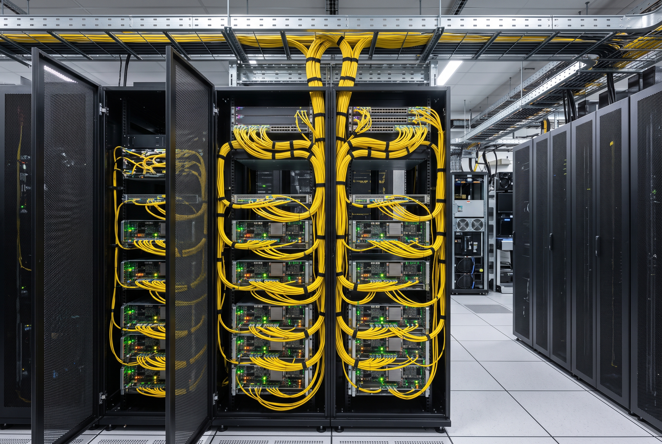 AI inference topology with accelerator servers and network switches