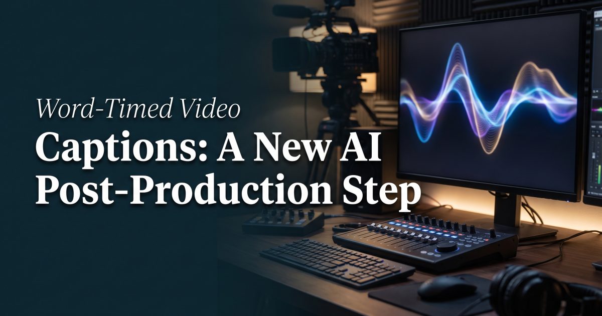 Word-Timed Video Captions: A New AI Post-Production Step